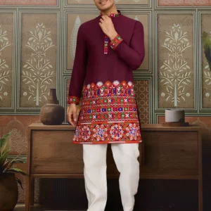 Maroon Navratri Kurta